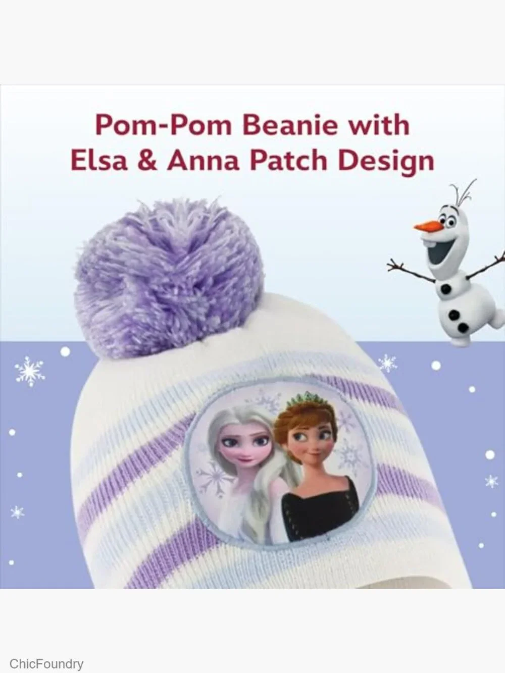 Frozen Girls Winter Hat Scarf Gloves Set 3pc